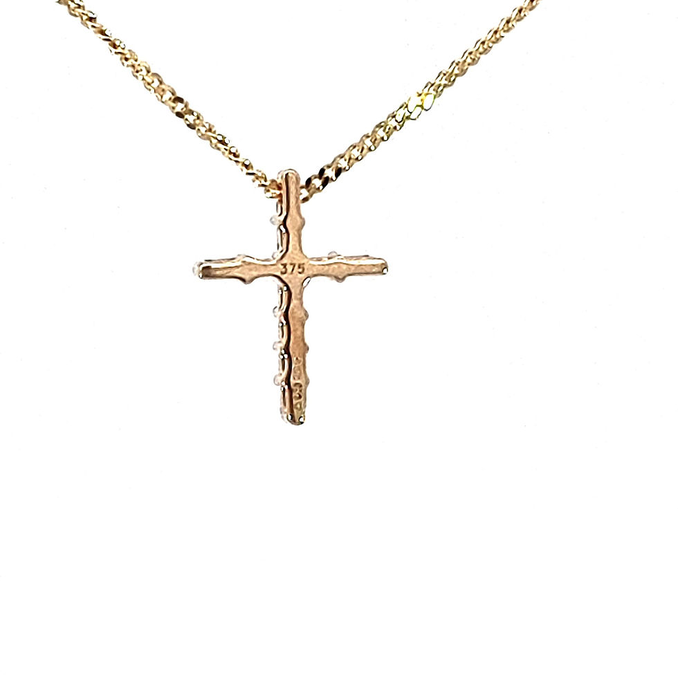Thumbnail: 9ct Yellow Gold Diamond Cross Pendant