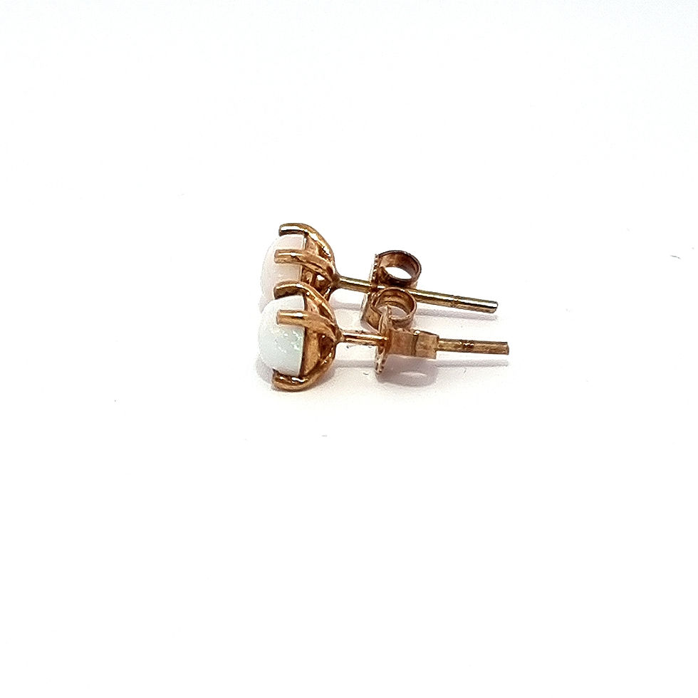 Thumbnail: 9ct Yellow Gold Opal Studs