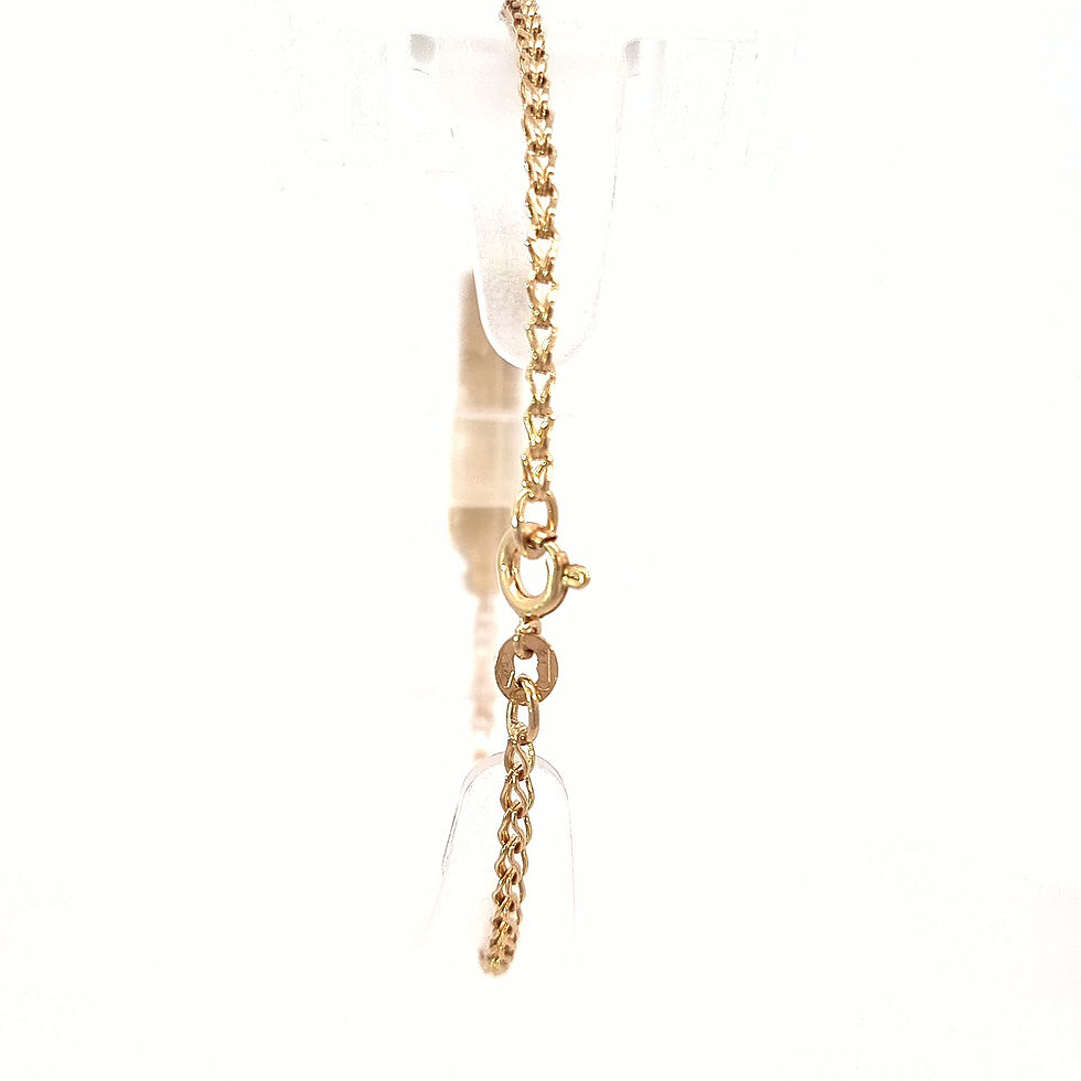 Thumbnail: 9ct Yellow Gold Hollow Wheat Chain Bracelet