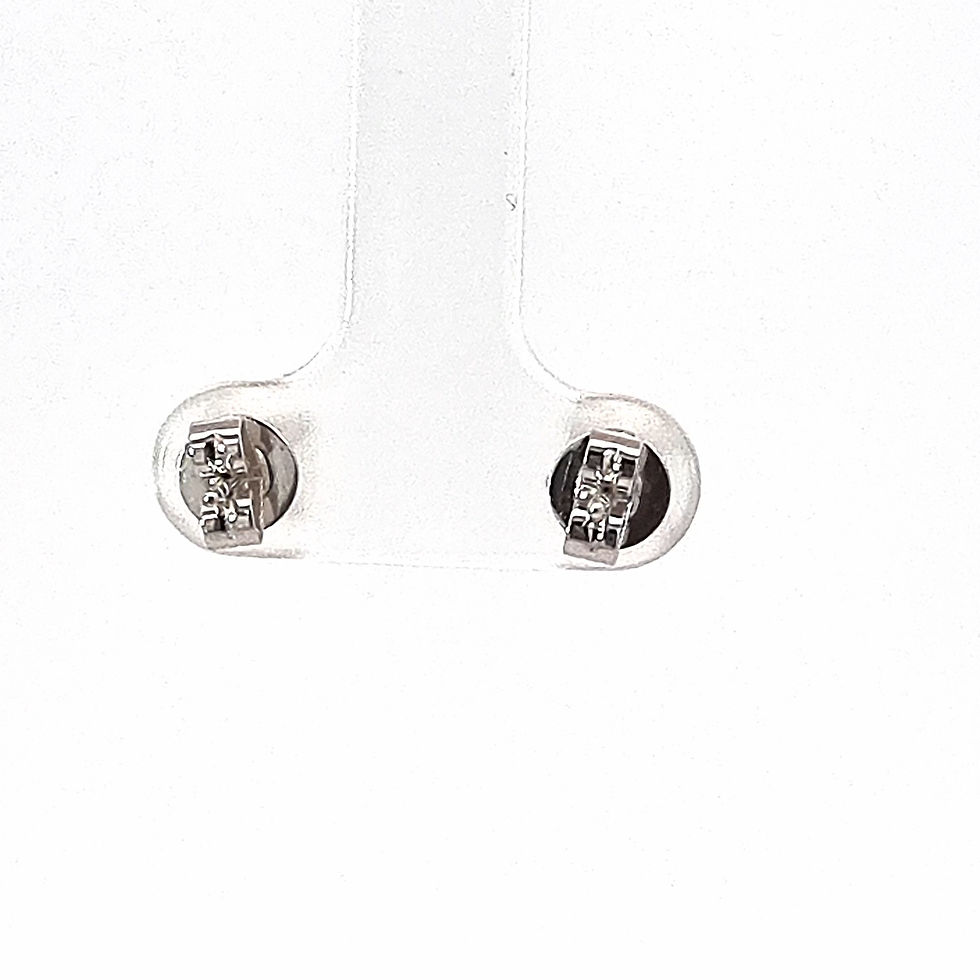 Thumbnail: 9ct White Gold Lab Created Diamond Earrings
