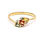 Thumbnail: 9ct Yellow Gold Tri Colour Topaz Diamond Ring