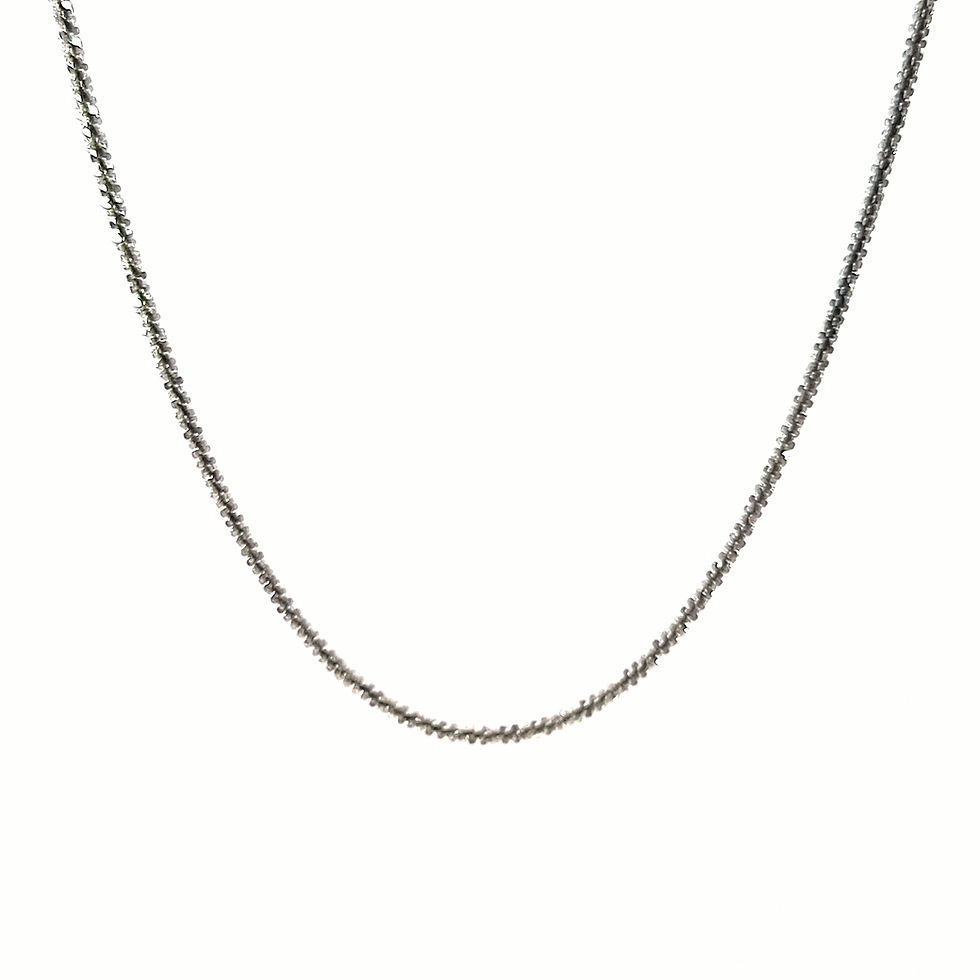 Thumbnail: 14ct White Gold Fine Textured Chain