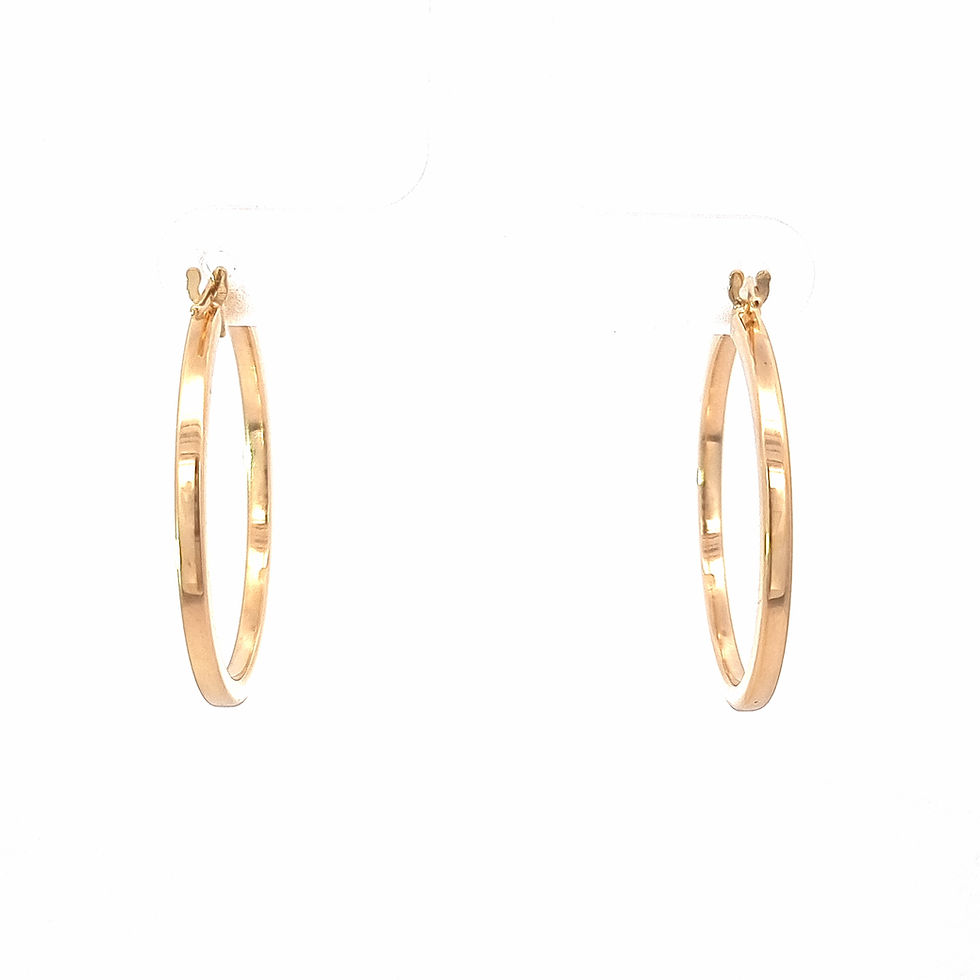Thumbnail: 9ct Yellow Gold Hoop Earrings