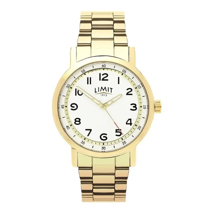 Limit Gents Tachymeter Bracelet Watch - Gold