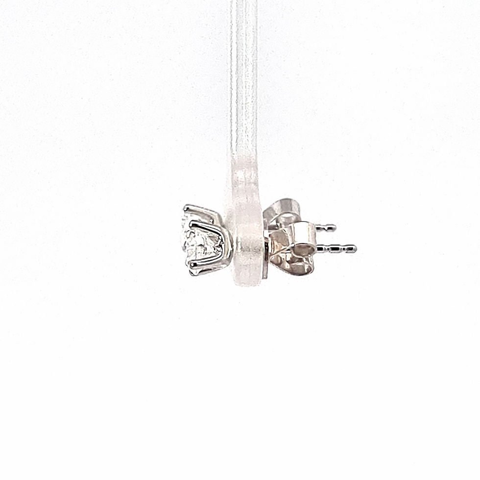 Thumbnail: 9ct White Gold Lab Created Diamond Earrings