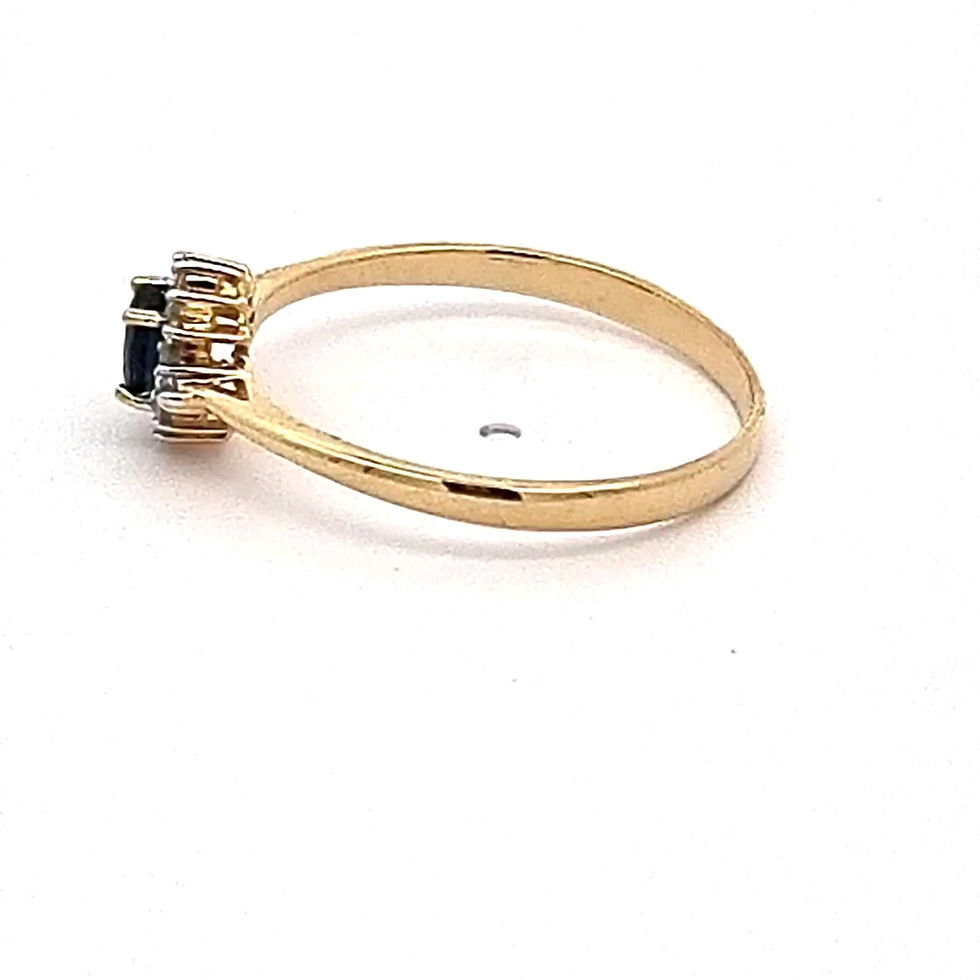 Thumbnail: 9ct Yellow Gold Sapphire & Diamond Ring