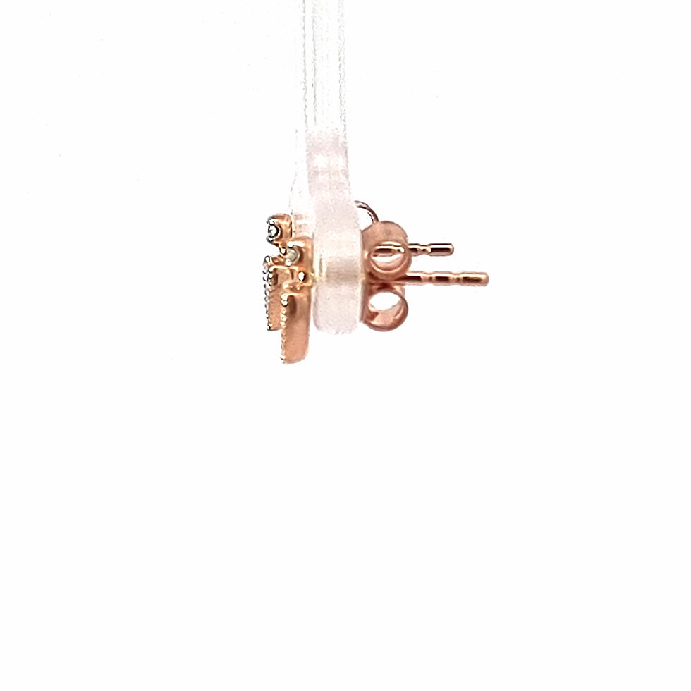 Thumbnail: 9ct Rose Gold Diamond Earrings