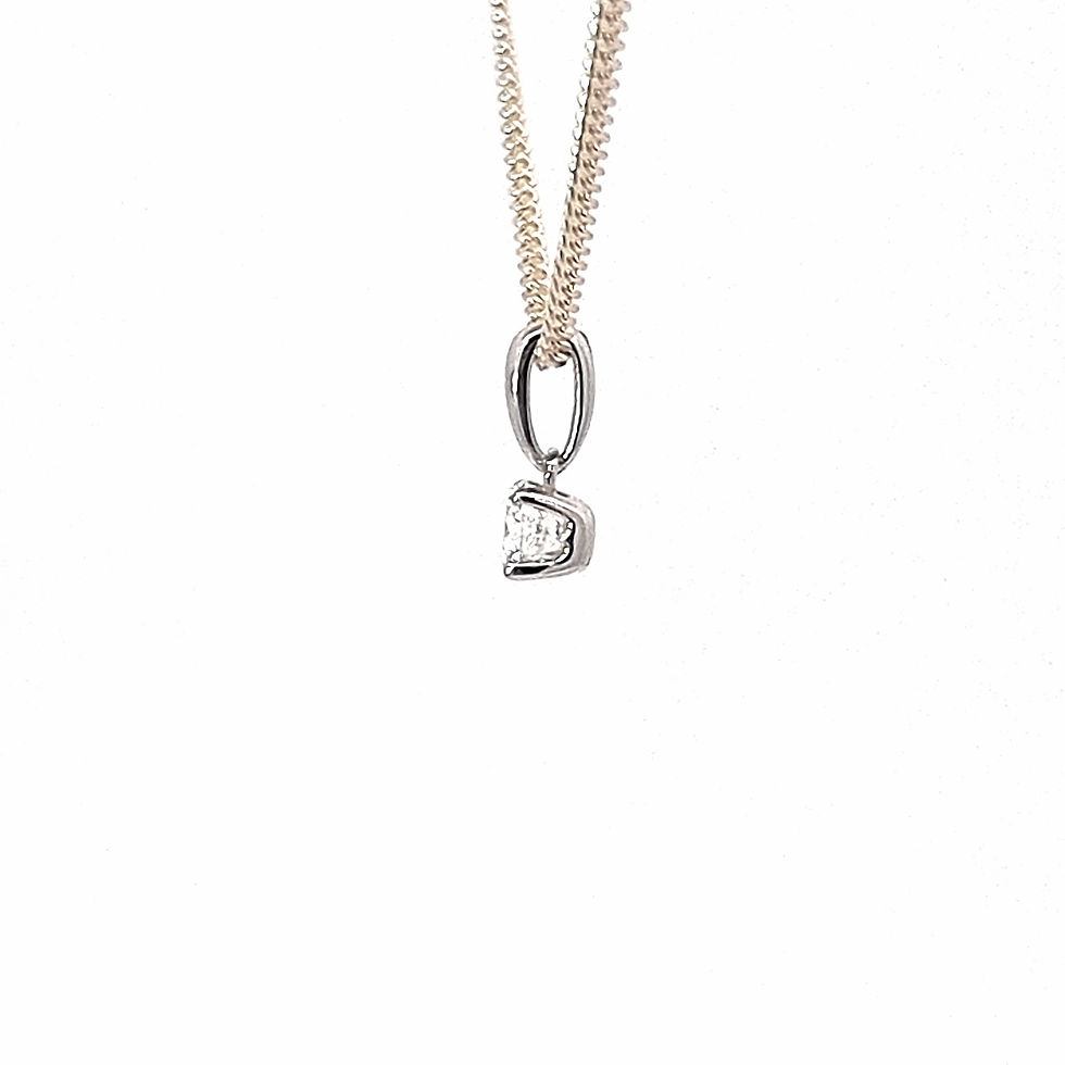 Thumbnail: 9ct White Gold Lab Created Diamond Pendant