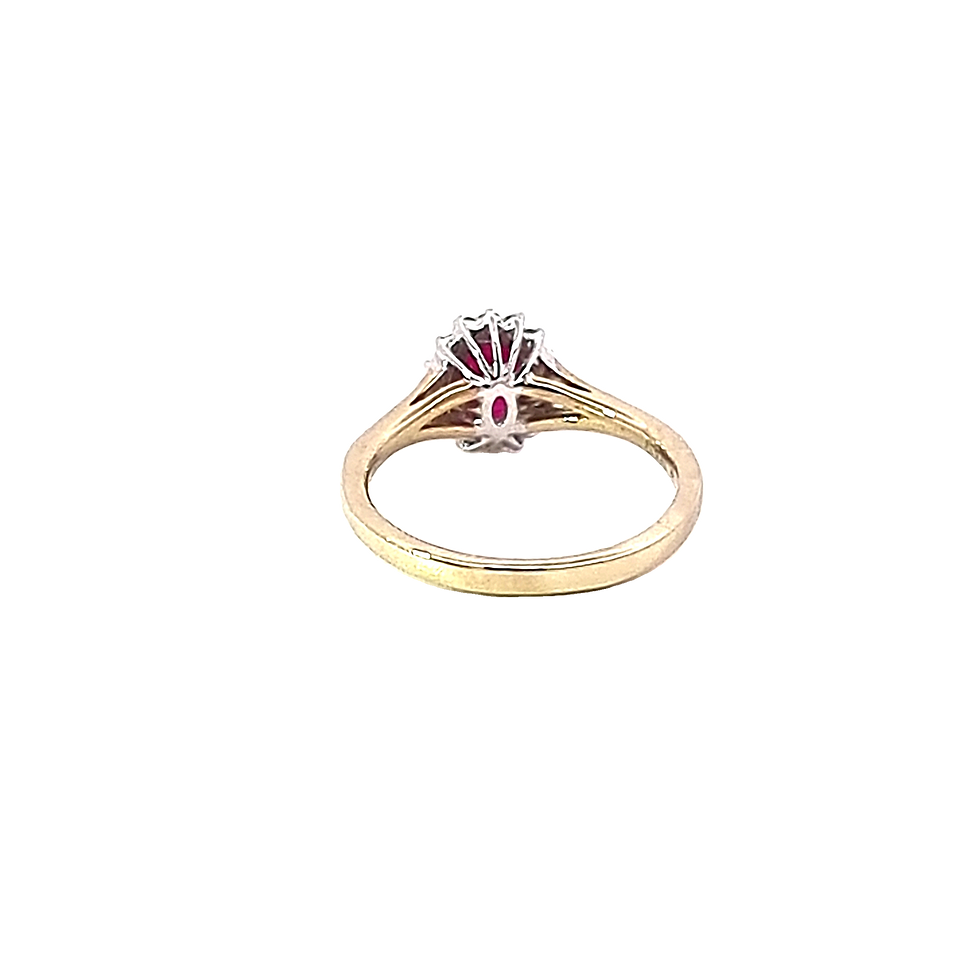 Thumbnail: 9ct Yellow Gold Ruby & Diamond Ring