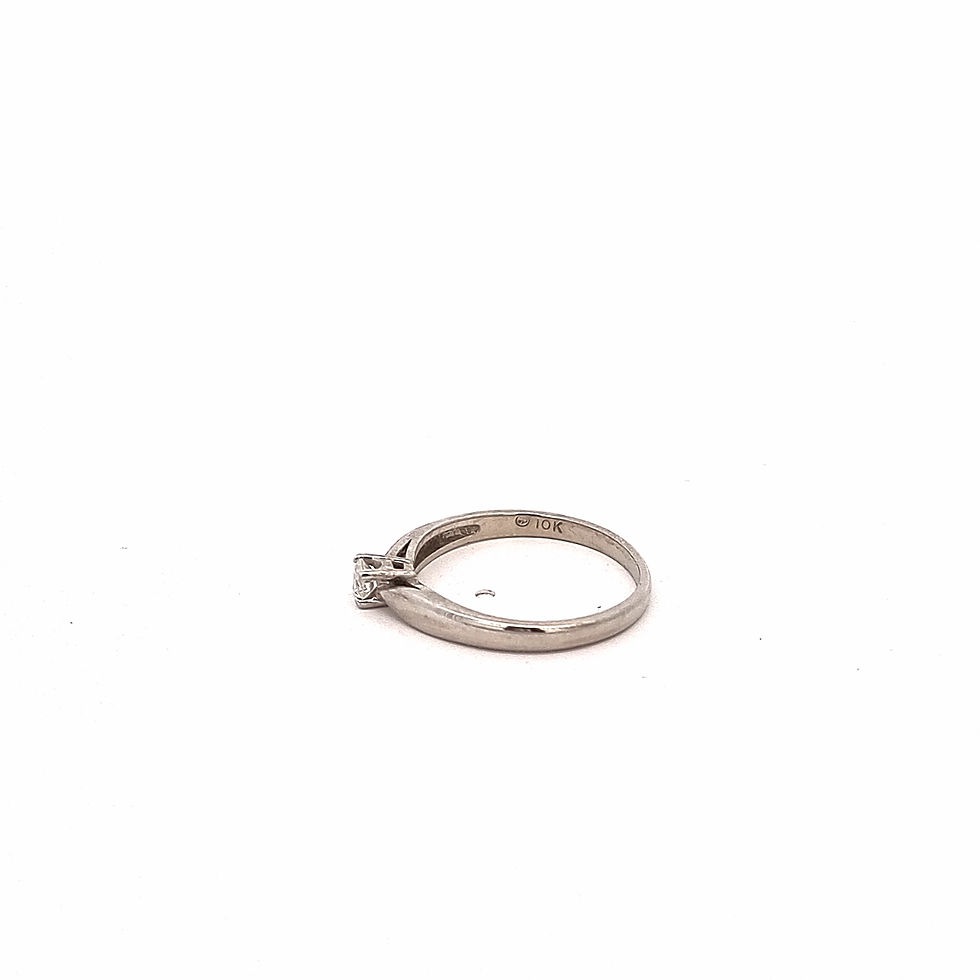 Thumbnail: 9ct White Gold Solitaire Diamond Ring