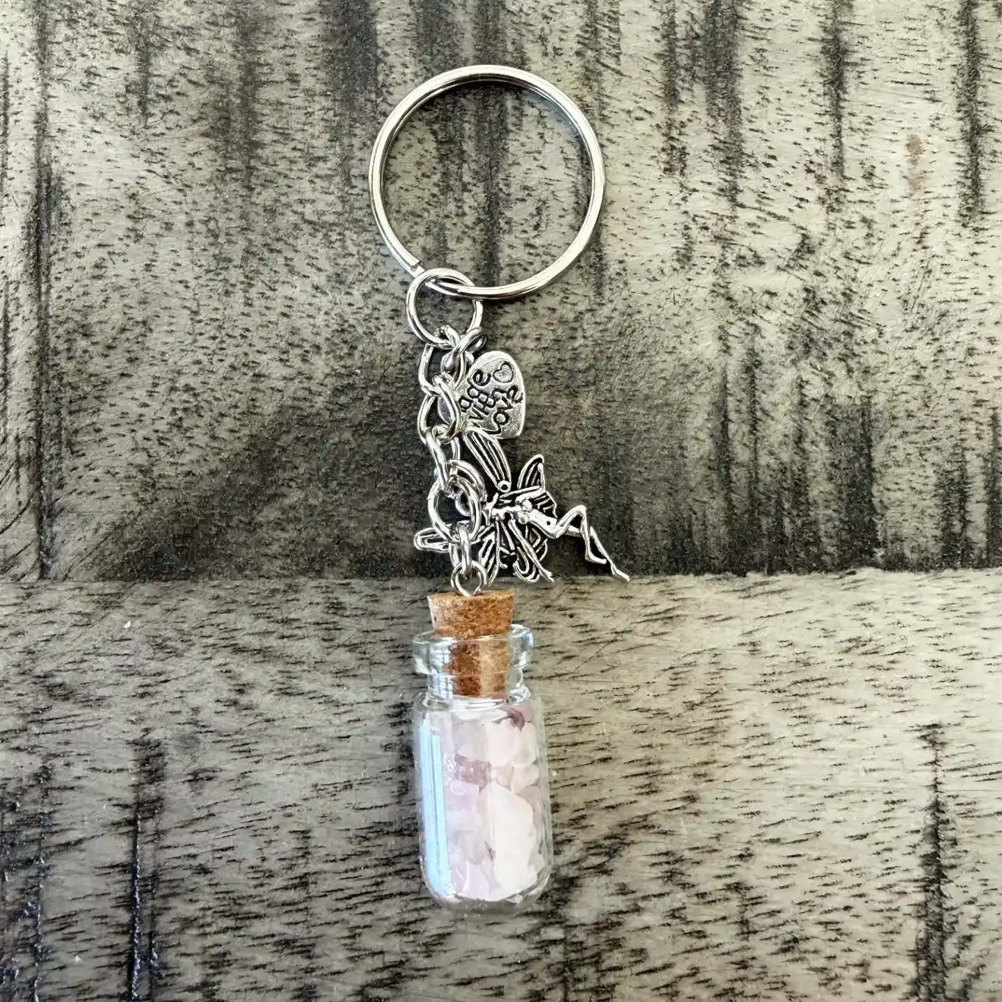 Chakra Plexus Solaire - Fiole de Confiance pierre quartz rose