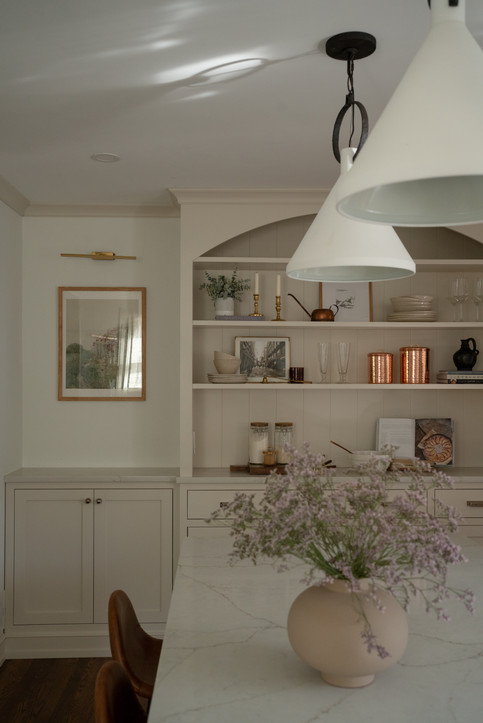 Unearthed Interiors Morris Kitchen | Full Service Interior Design Firm | Kitchen Gut Renovation | Open Shelving with antiques in kitchenUnearthed Interiors Morris Kitchen | Full Service Interior Design Firm | Kitchen Gut Renovation | Open Shelving with antiques in kitchen