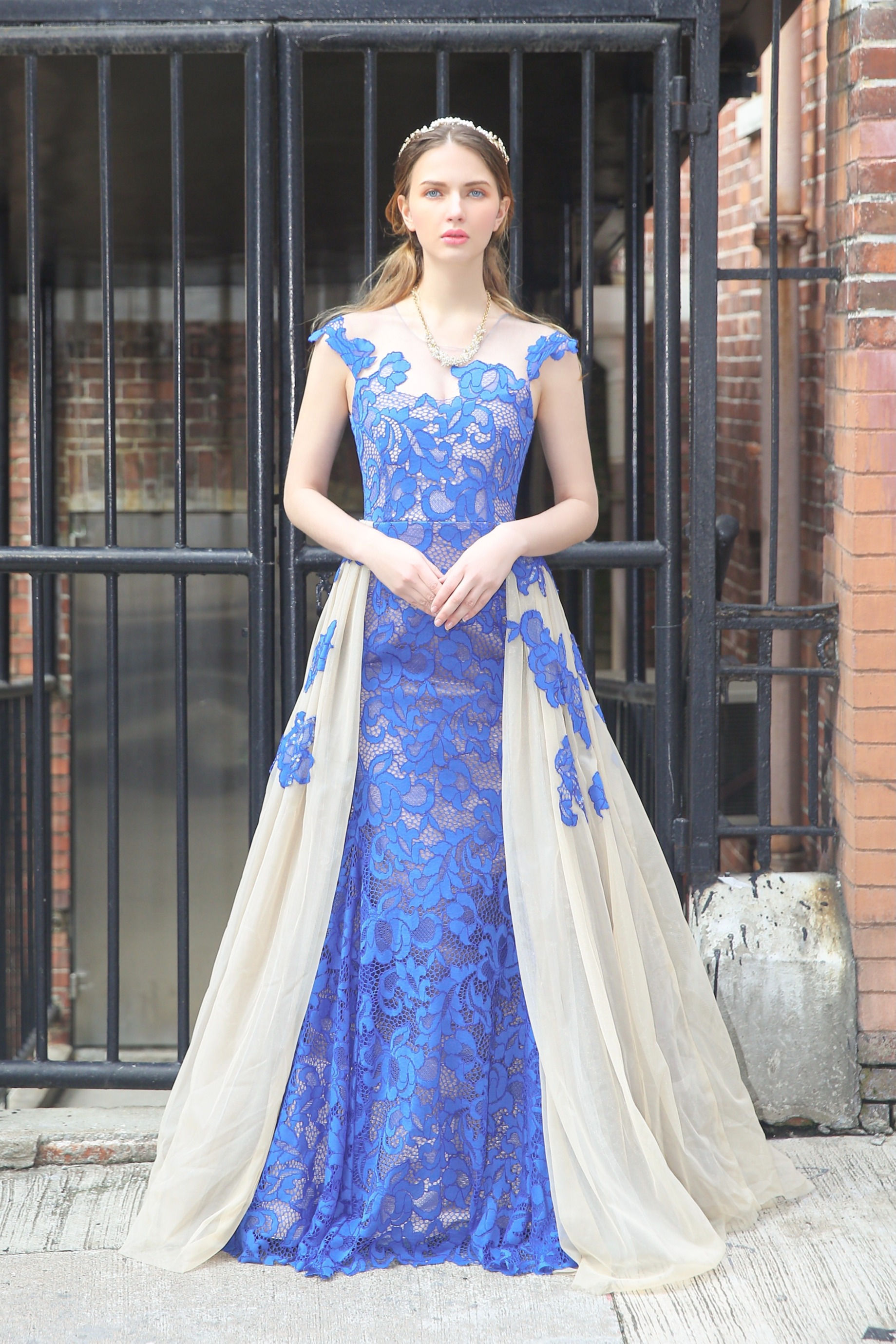 Something Blue Lace Gown