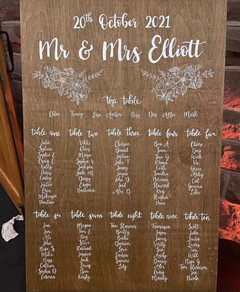 Seating Plan A1 size medium oak stain