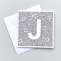 Letter J card
