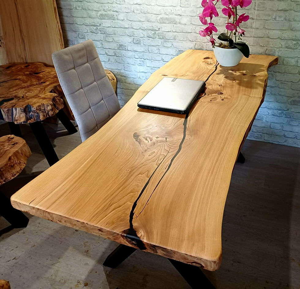 Miniatura: Stół biurowy 175x65cm monolit wiązu OD RĘKI 