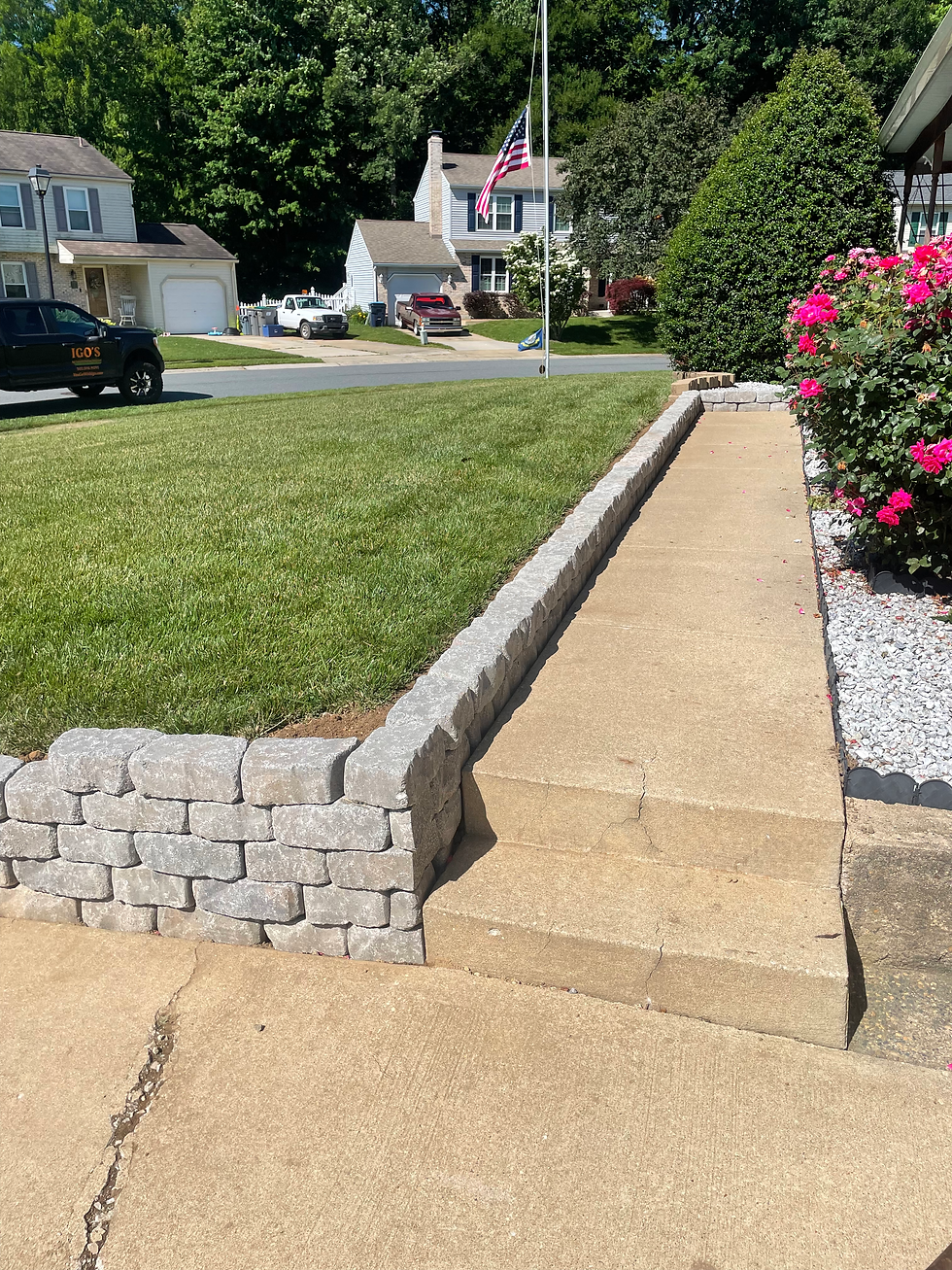 Adding retaining wall and garden border