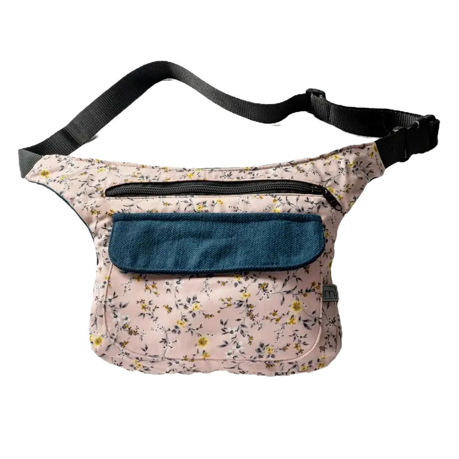Riñonera bandolera Liberty Rosa Flores Solapa Cobalto