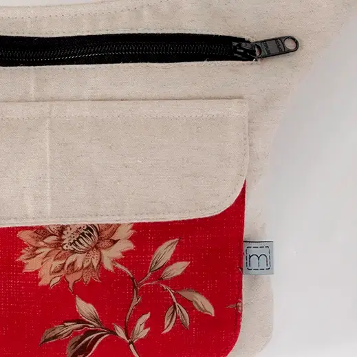 RIÑONERA BANDOLERA RI42
Modelo: Beige bolsillo granate flores 