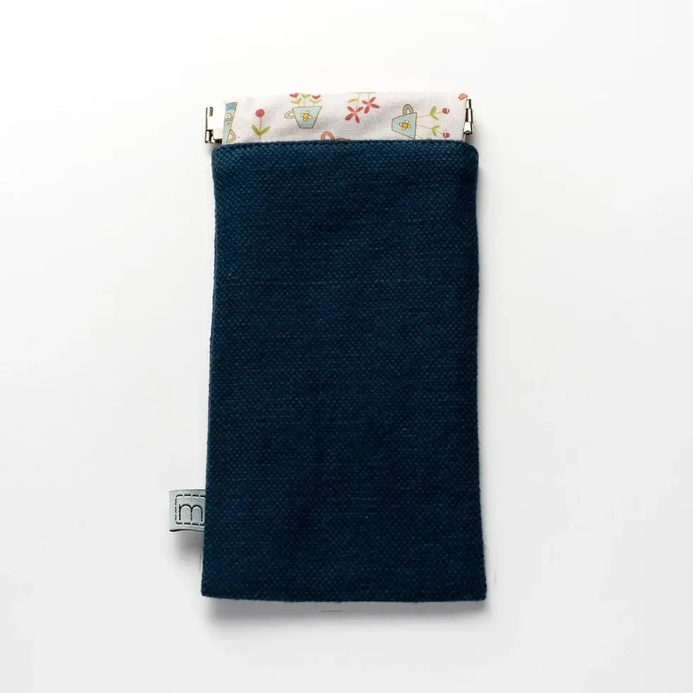 Funda de gafas con fleje Cobalto Macetas y Flores