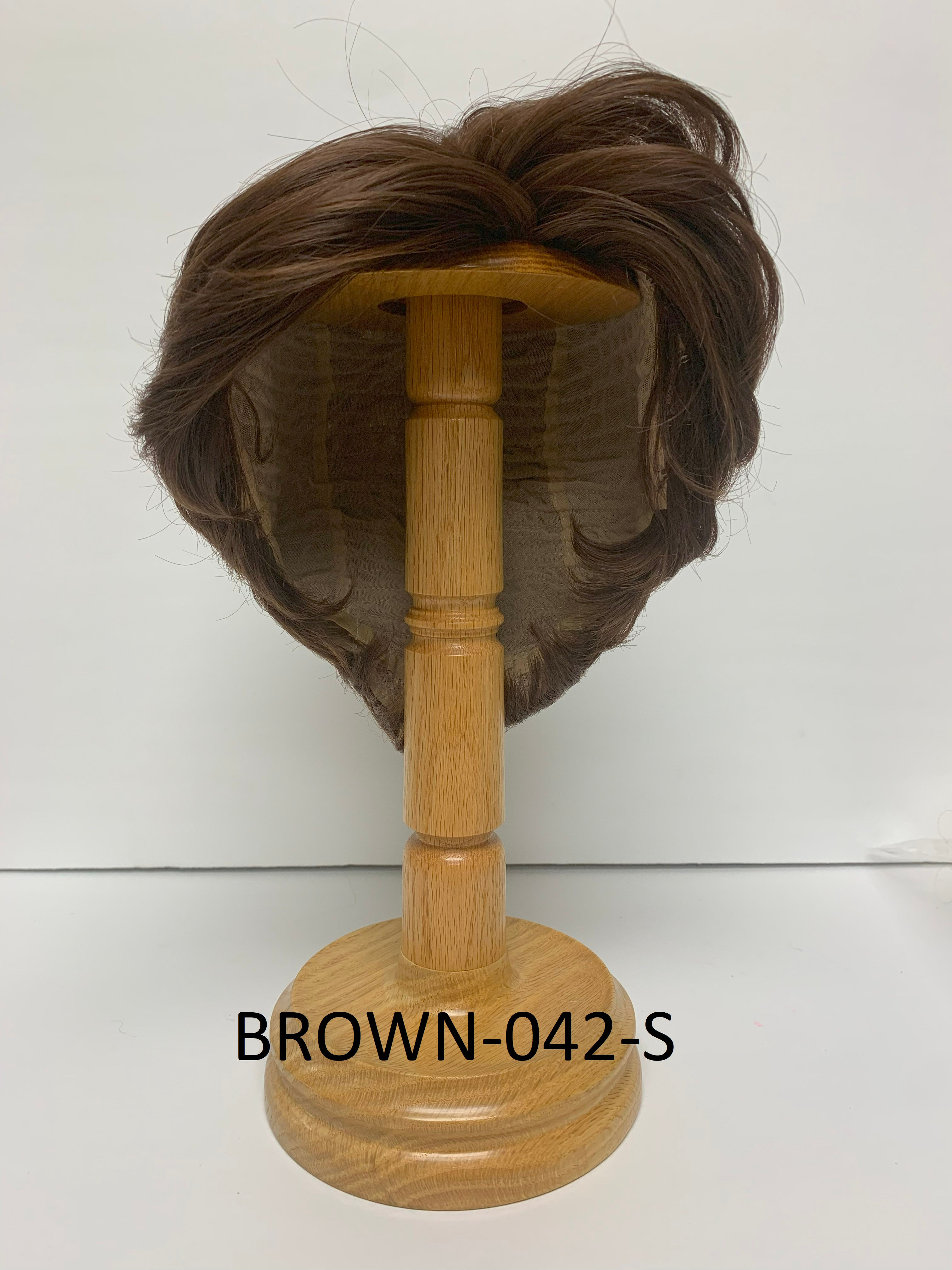 Brown/Crop/Straight/No Bangs