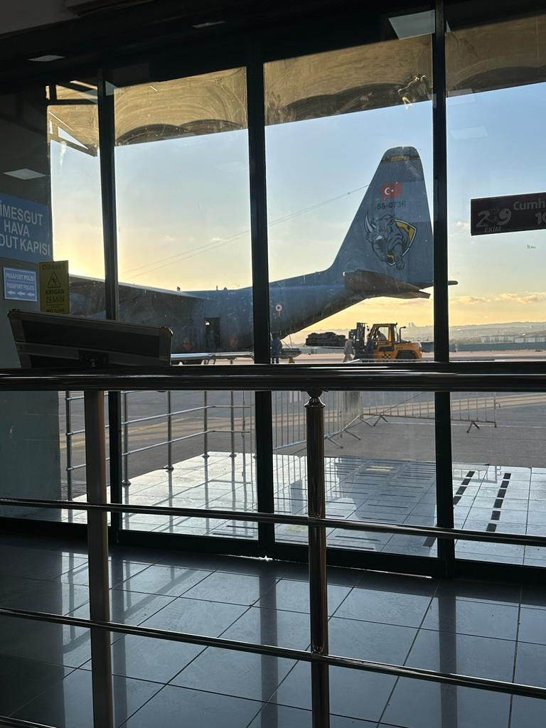 Military aircraft at the base