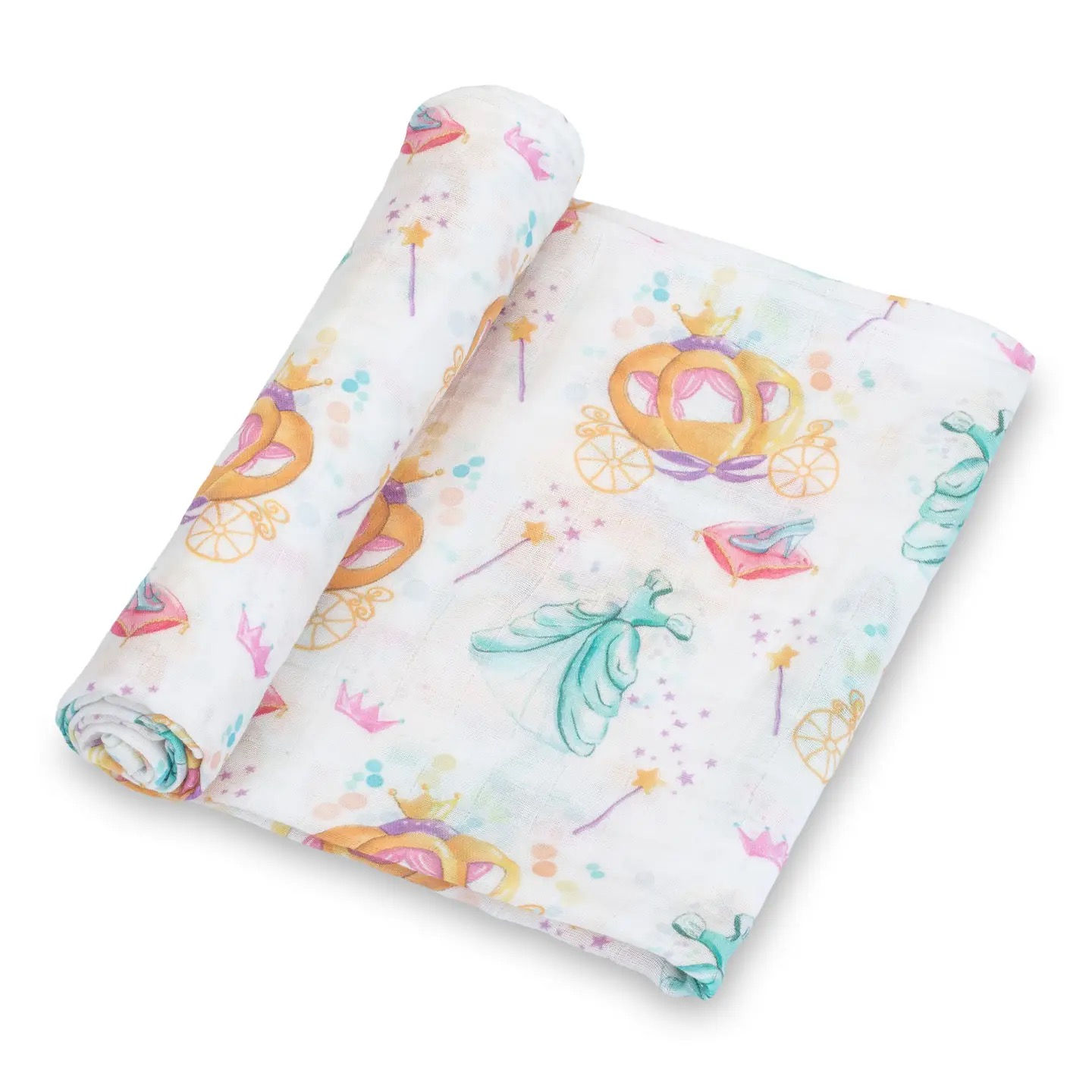 Baby Muslin Swaddle Blanket 47x47 Glass Slipper