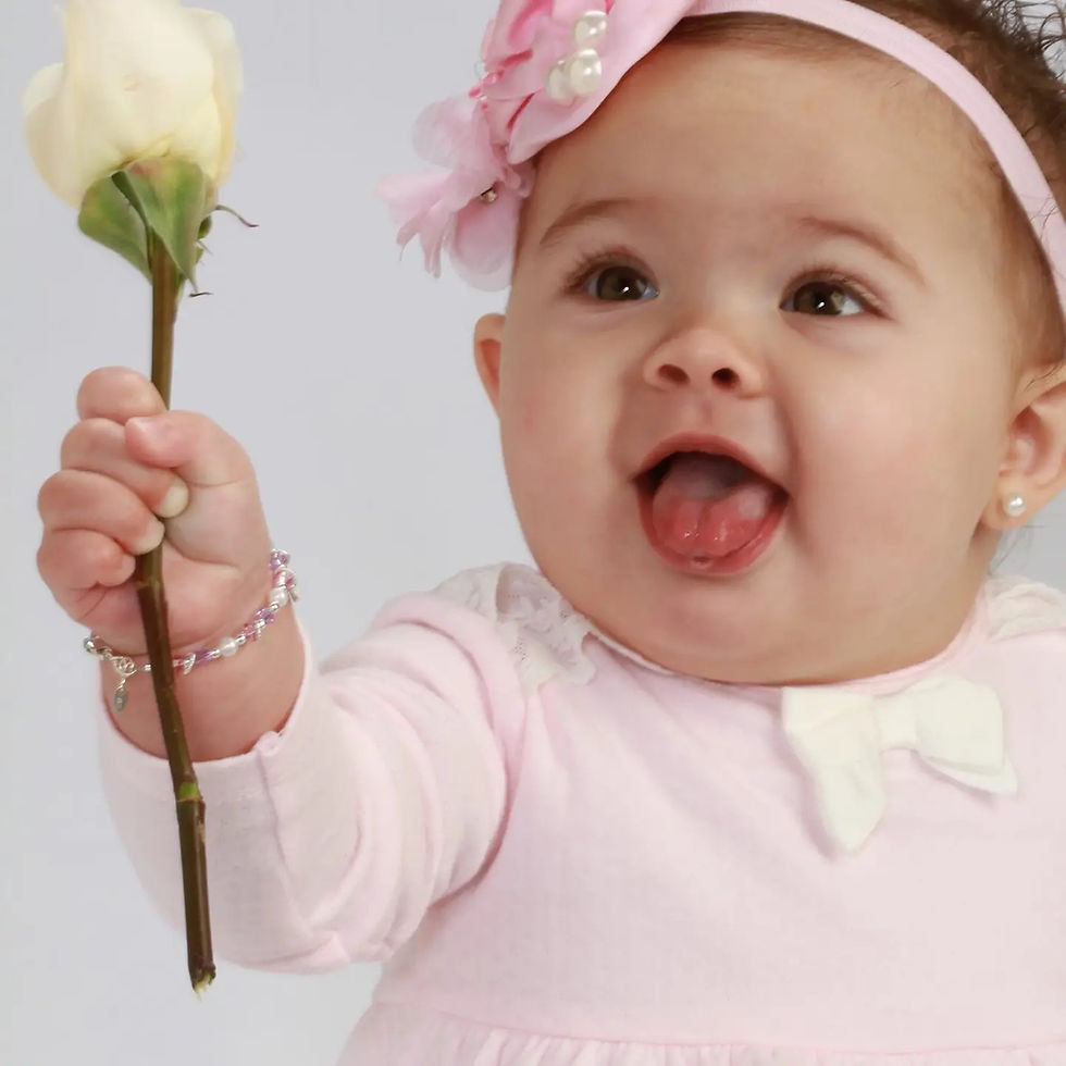 Thumbnail: Sterling Silver Multi-Color Pearl Baby Bracelet(The Natalee)