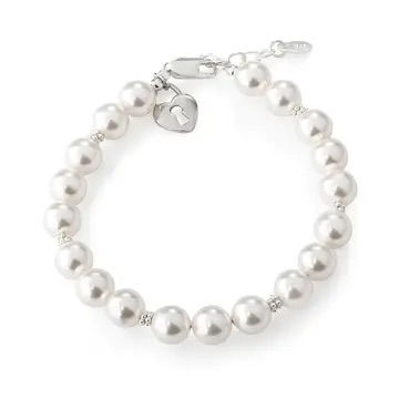Thumbnail: Mom and Me 2-Piece Bracelet Set Key To Heart Baby Bracelet (Silver)