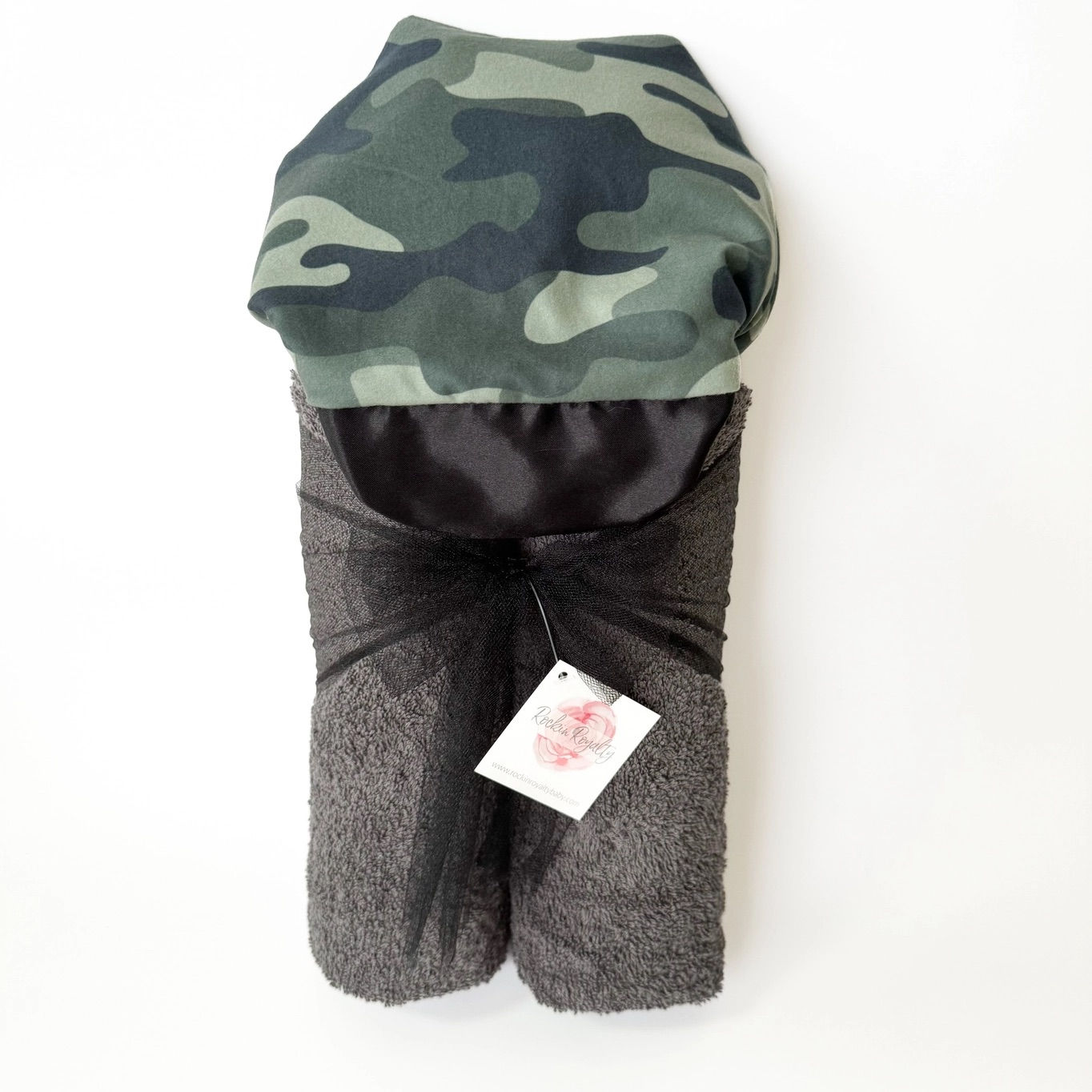 Hooded Bath Towel- Camo-Large