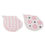 Thumbnail: Muslin Pop of Pink Heart Bibs - Set of 2