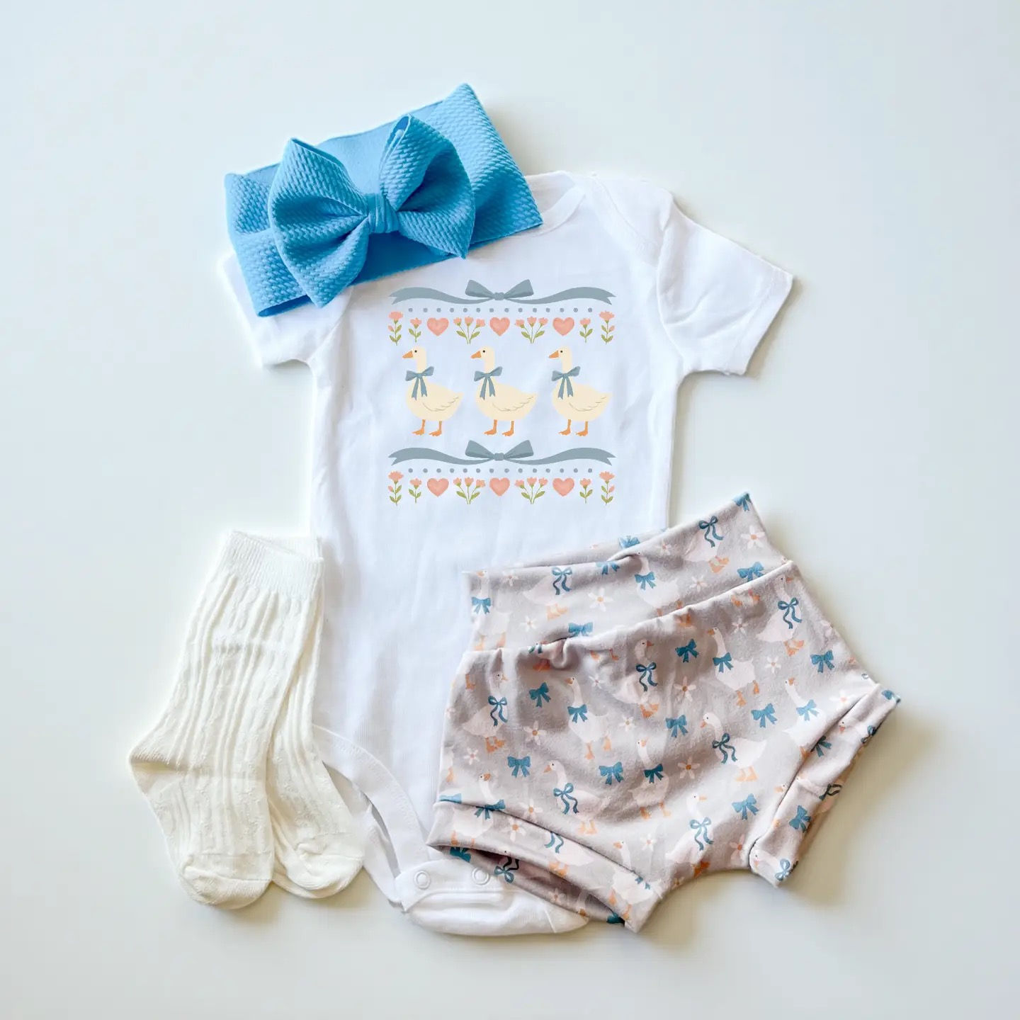 Spring Goose Bummies Outfit