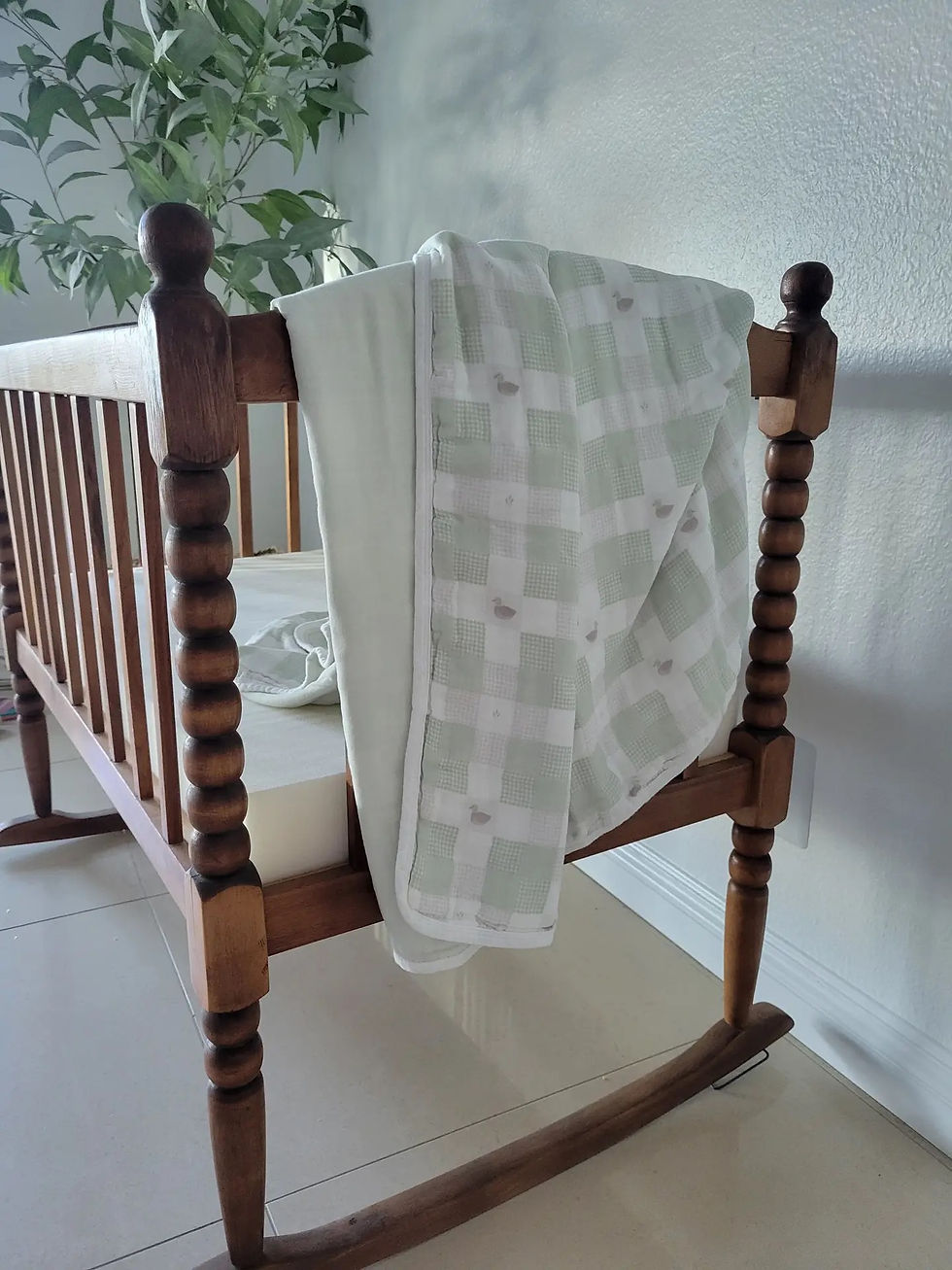 Thumbnail: Little Mallard Duck Quilted 6 Layer Gauze Blanket