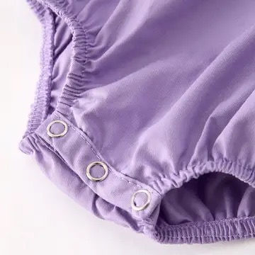 Thumbnail: Purple Halloween Smock Embroidery Romper