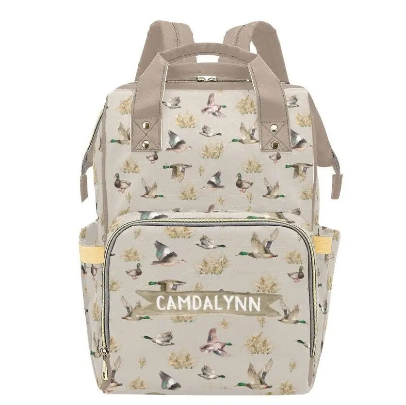 Mallard Duck Personalized Diaper Bag
