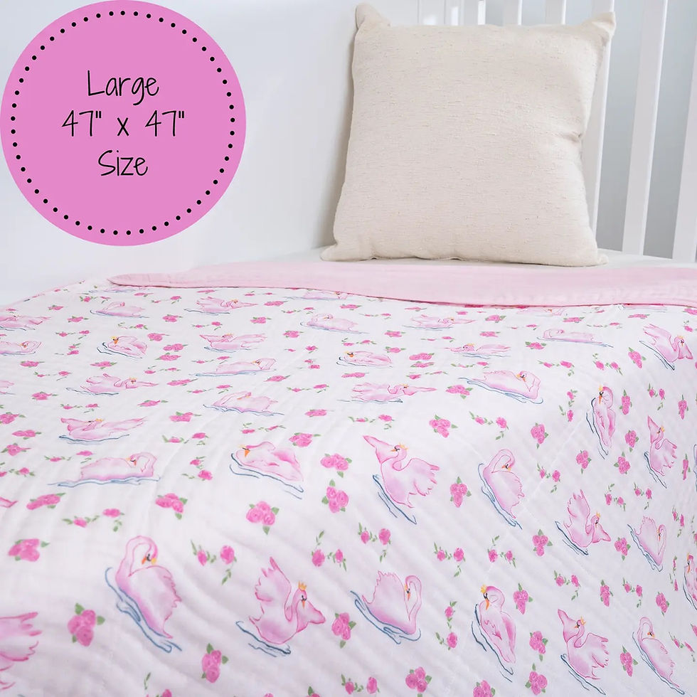 Thumbnail: Elegant Swan Muslin Blanket