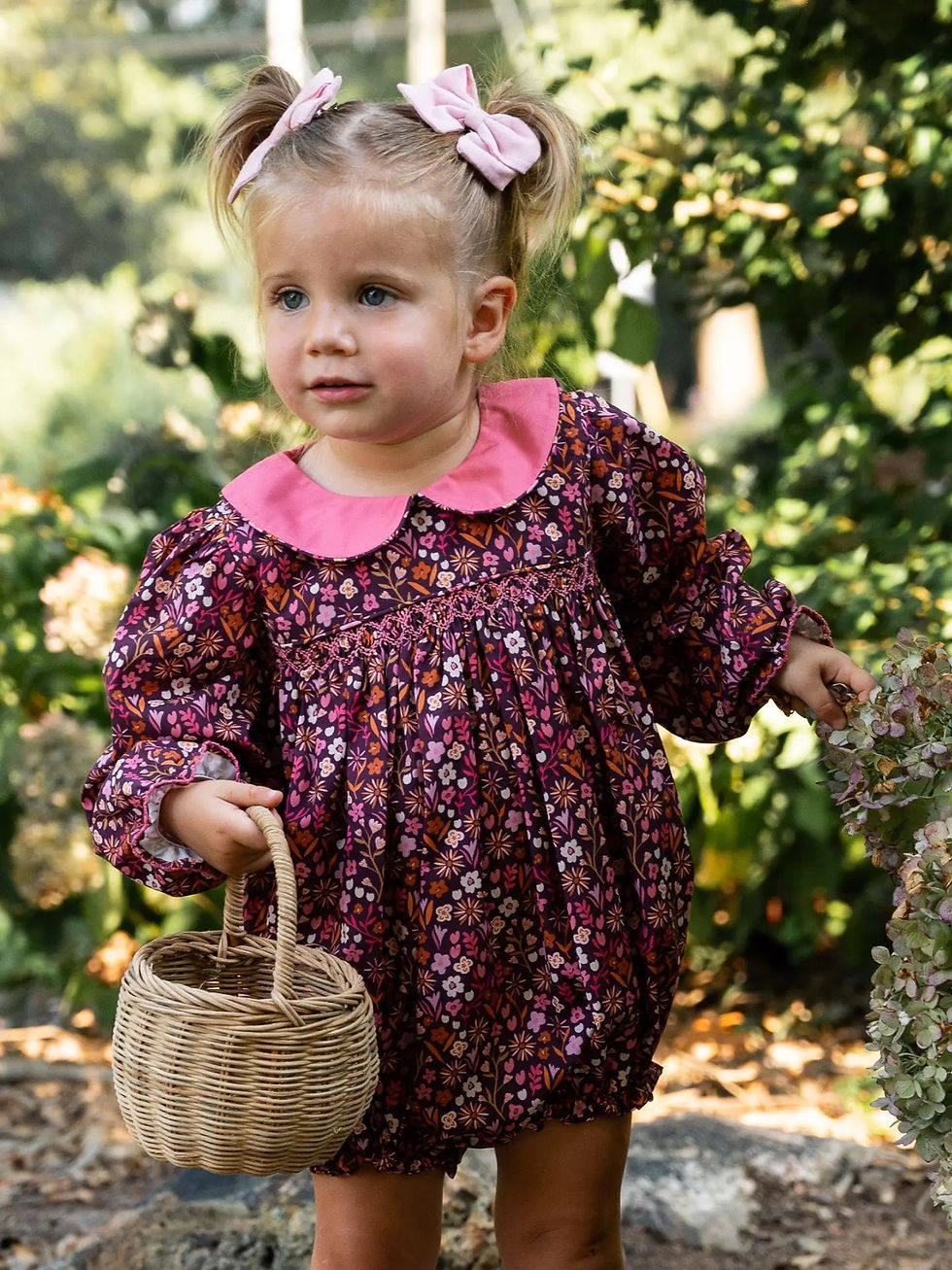 Thumbnail: Mulberry Meadow Smocked Bubble