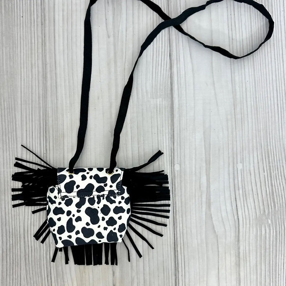 Thumbnail: Mini Cow Fringe Purse
