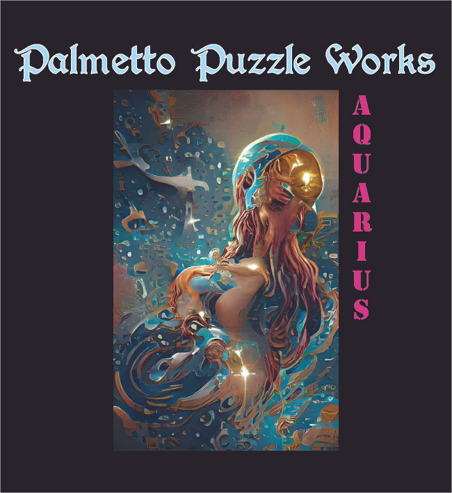 Thumbnail: Aquarius Zodiac Wooden Jigsaw Puzzle