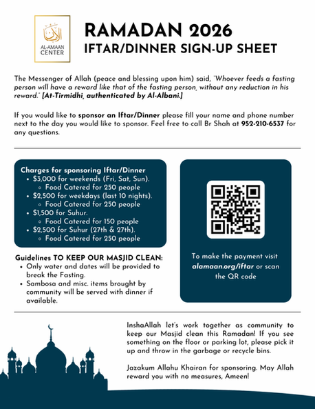 Ramadan 2026 Iftar/Suhur Sign-up