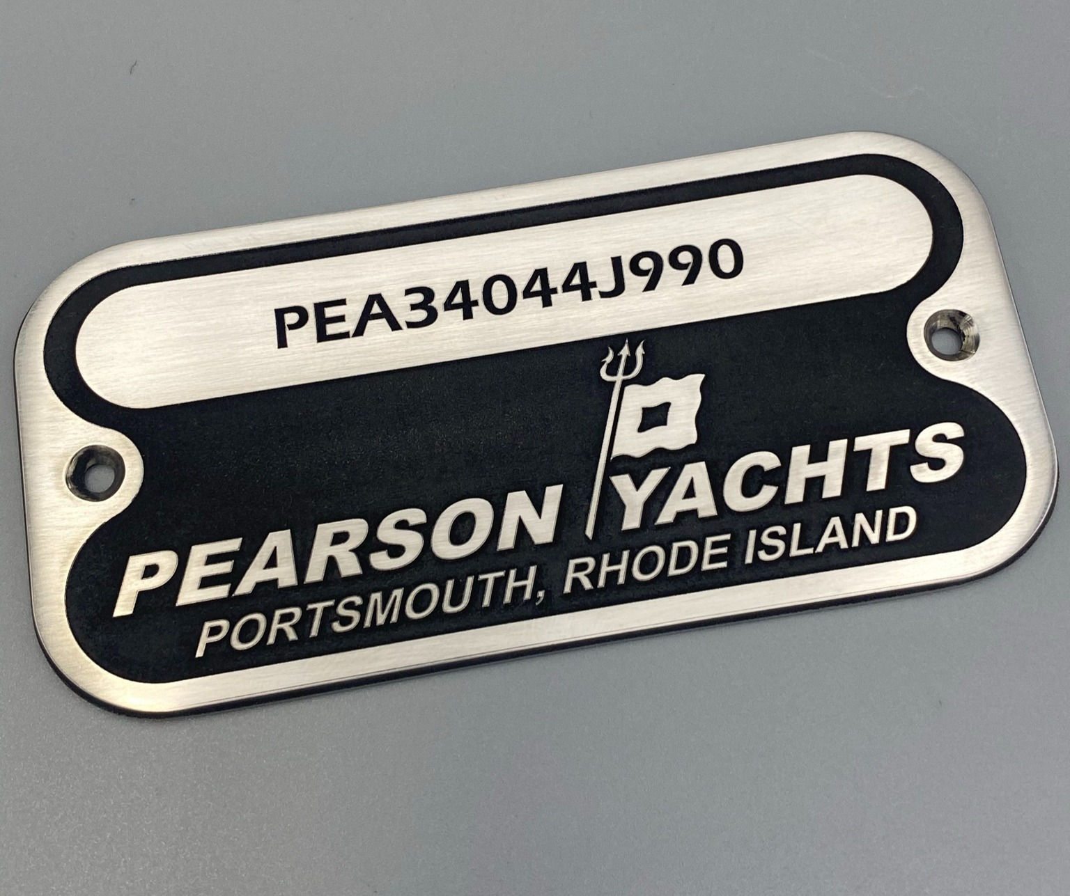 Pearson Sailboat Plaque - Stainless Steel - Rectangle