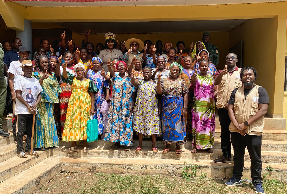 Photo de famille après l'atelier de formation à Toumodi Sakassou