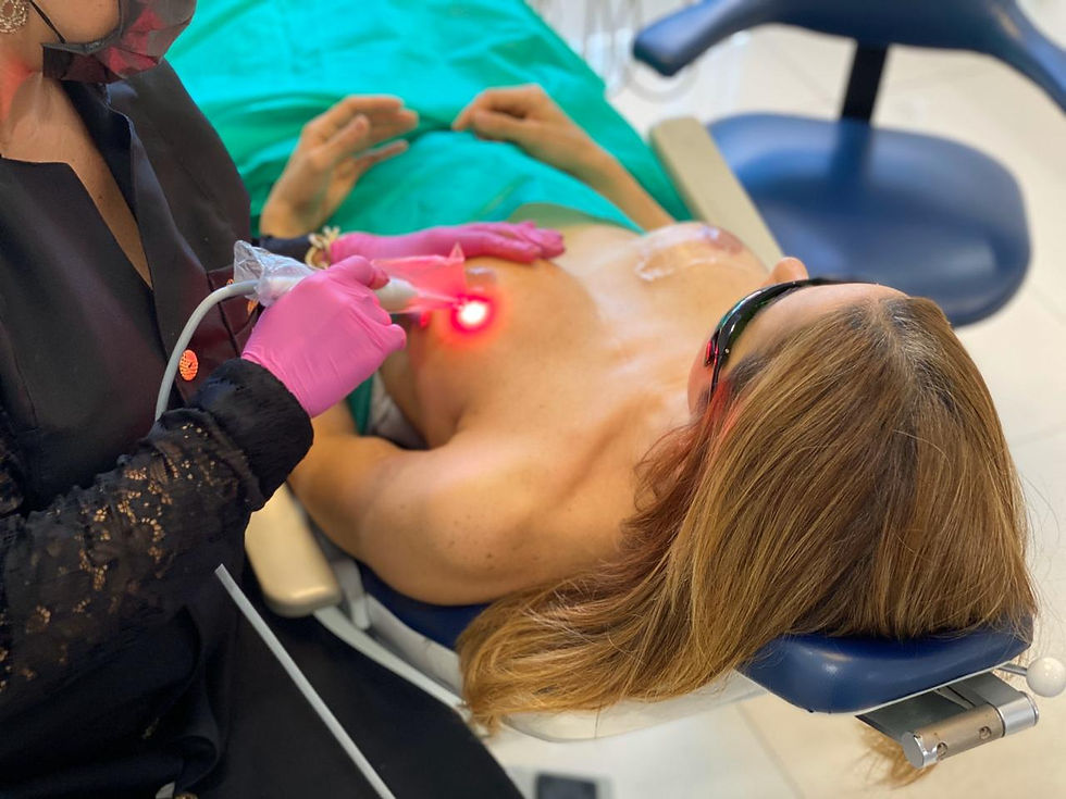 Reconstrução da mama, processo final com a micropigmentação.