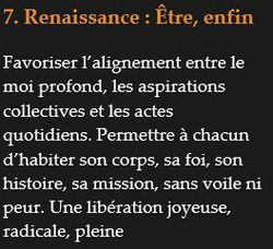 7. Renaissance Être enfin