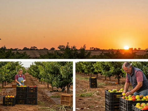 A diverse group of seasonal workers smiling while harvesting grapes, assisting at a lodge, and kayaking abroad, representing the global opportunities of seasonal visas for working abroad in 2026.