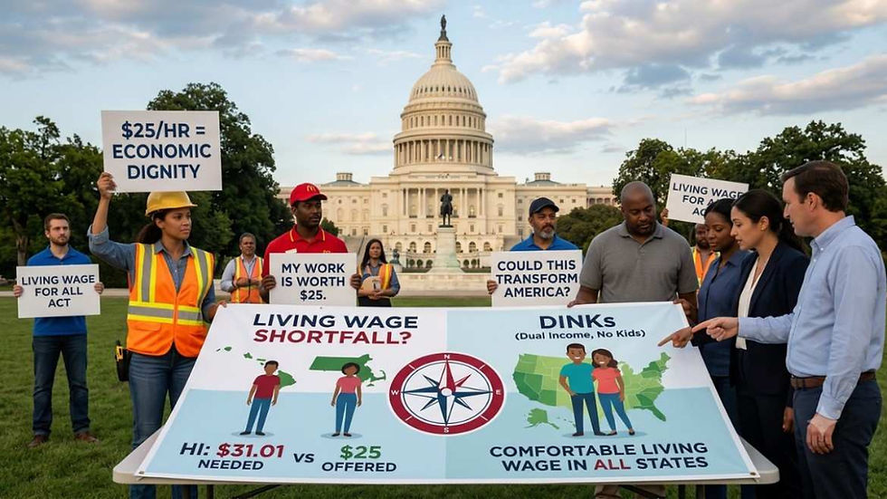 Senator Chris Murphy's Living Wage for All Act proposes raising the federal minimum wage to 25 dollars per hour by 2031 for large employers.

