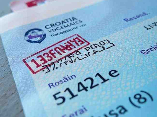 Official Croatian work visa document with 2025 stamp showing new immigration rules for foreign workers