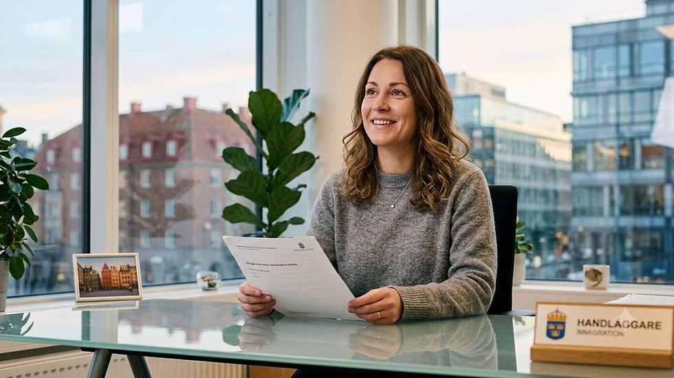 Sweden permanent residence mid-permit 2026 – infographic showing new rule allowing PR application during temporary permit validity, with 4-year qualification for work permits and 3-year for EU Blue Card and researcher permits.