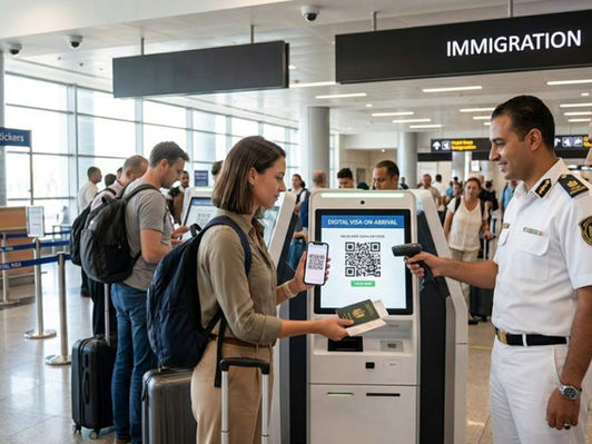 Egypt launches digital visa-on-arrival system with QR code replacing paper stickers from August 1, 2026.