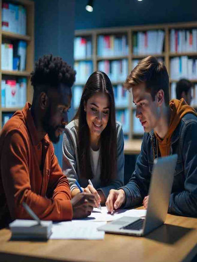 International students from Nigeria, Pakistan and Europe collaborating on studies at a Netherlands university under 2025 student visa rules
